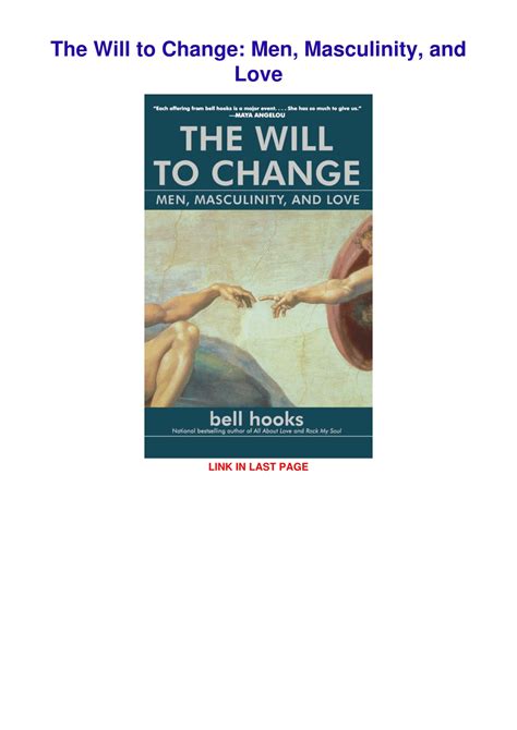 the will to change men masculinity and love pdf PDF