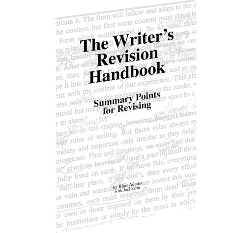 the writers handbook for editing and revision Reader