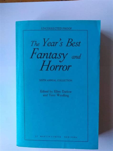 the years best fantasy and horror sixth annual collection Epub