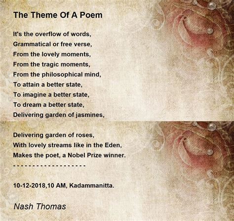 theme of a poem