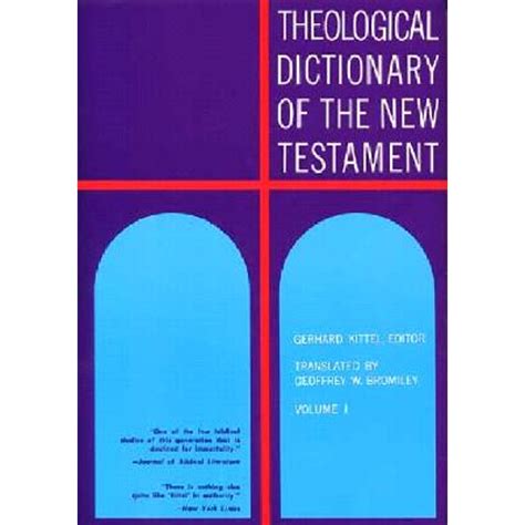 theological dictionary of the new testament volume i Epub