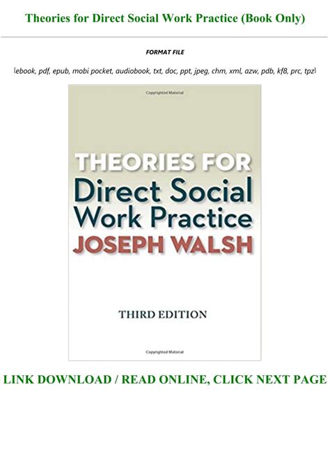 theories for direct social work practice book only PDF