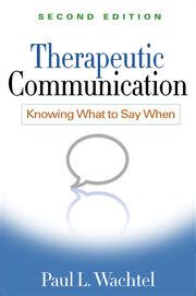 therapeutic communication knowing what to say when Epub