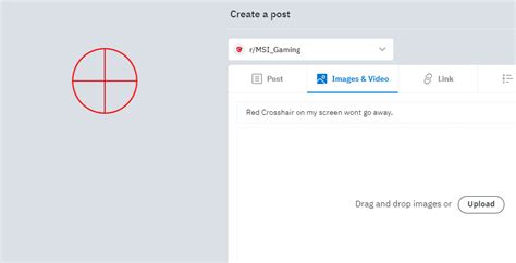 there's a red crosshair on my screen