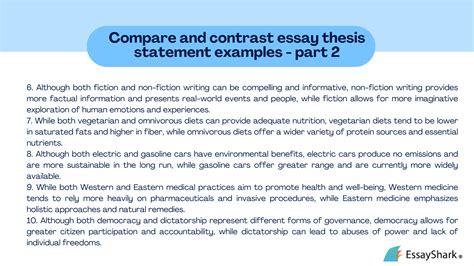 thesis for a comparison essay Epub