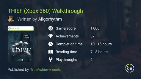 Thief Xbox 360 Walkthrough