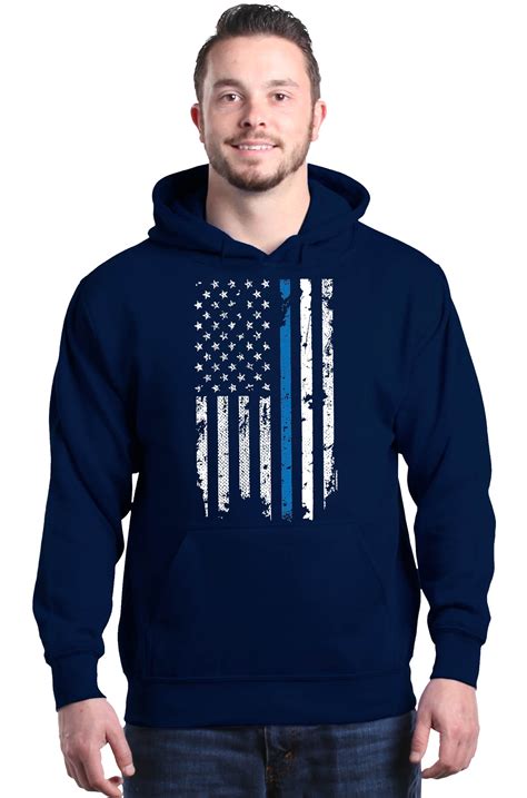 thin blue line hooded sweatshirt