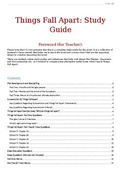 things fall apart study guide questions and answers Epub
