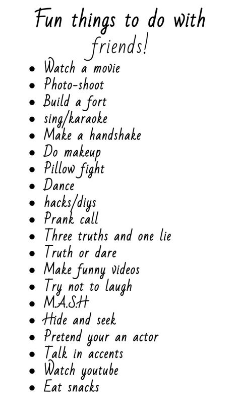 things to do when you're bored with friends
