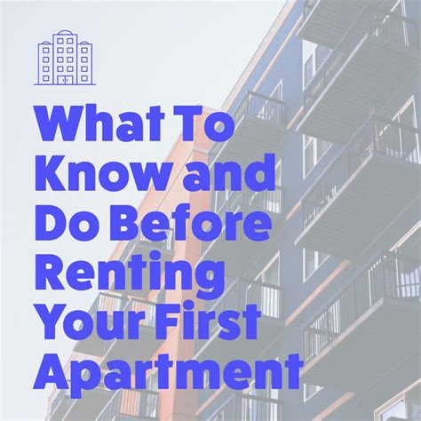 things to know before renting an apartment