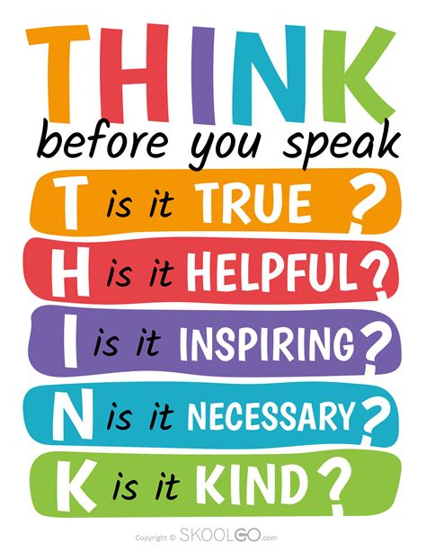 think before you speak poster