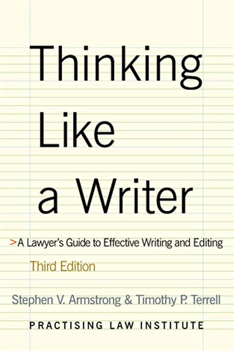 thinking like a writer a lawyers guide to effective writing and editing Reader