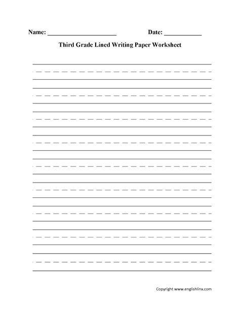 third grade writing paper template Reader