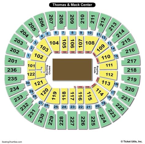 thomas and mack center seating chart