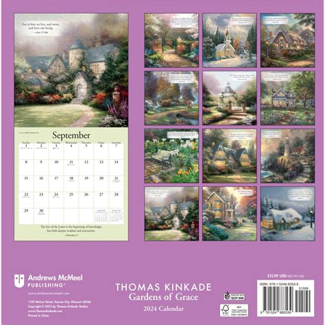 thomas kinkade gardens of grace with scripture 2011 wall calendar Reader