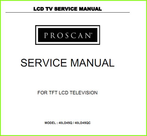 thomson proscan 40ld45q service manual PDF