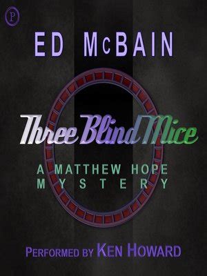 three blind mice the longawaited return of matthew hope a novel Doc