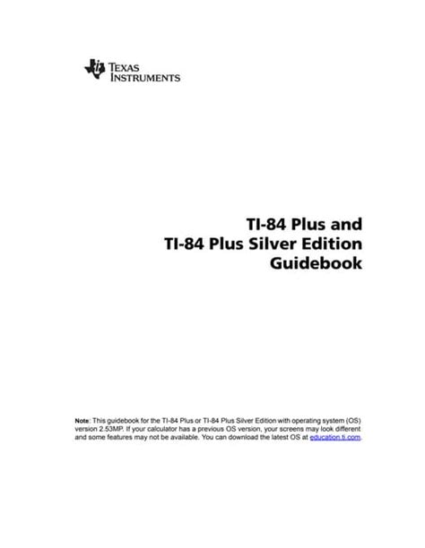 ti 84 plus silver edition guidebook Kindle Editon