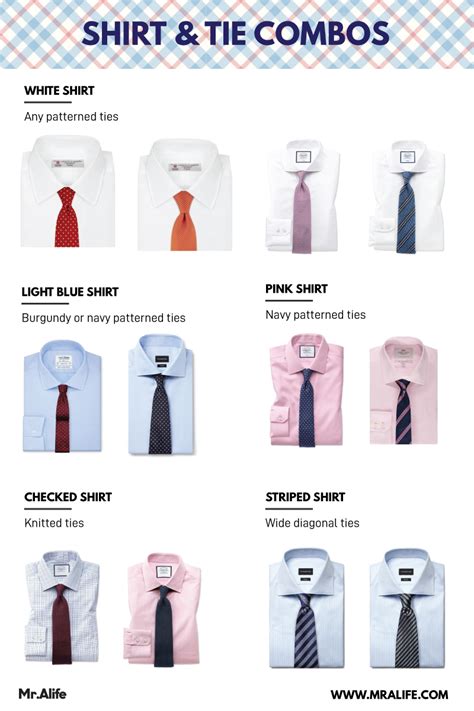 tie and shirt combinations