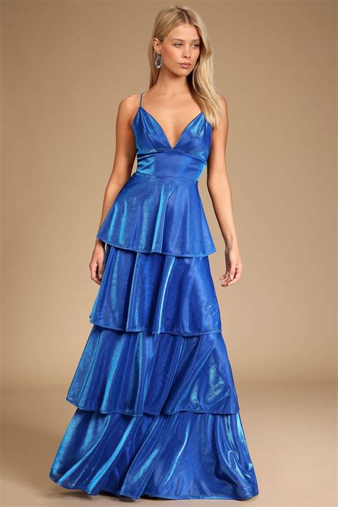 tiered formal dress