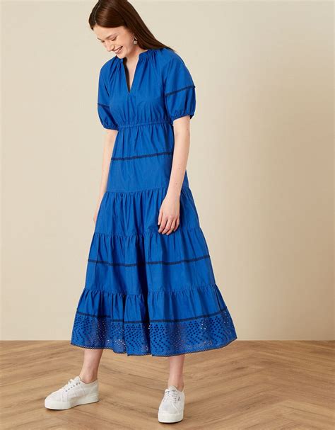 tiered midi dress