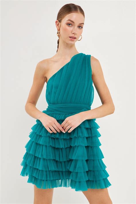 tiered tulle dress