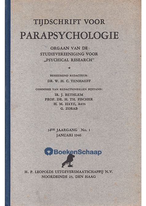 tijdschrift voor parapsychologie no 3 mei 1951 Kindle Editon