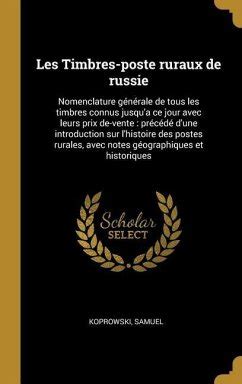 timbres poste ruraux russie nomenclature vente PDF