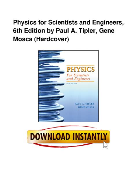 tipler mosca 6th edition physics solution Ebook Kindle Editon