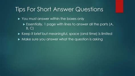 tips for short answer questions Doc