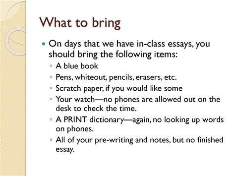 tips for writing in class timed essays Epub