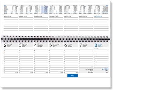 tisch querkalender tucson braun 2016 registerschnitt Reader