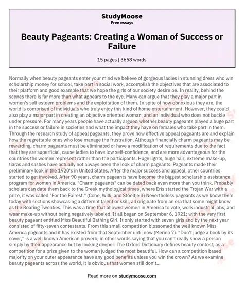 title for beauty pageant essay Kindle Editon