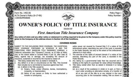 title insurance policy