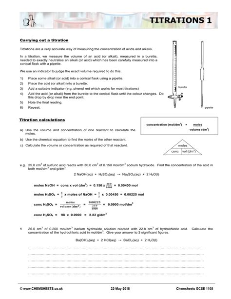 titration isa gcse section 1 paper Doc