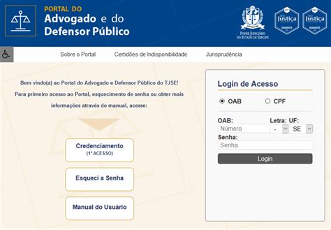 tjse portal do advogado