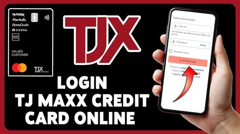 tjx credit card log in