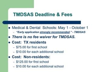 tmdsas fee waiver