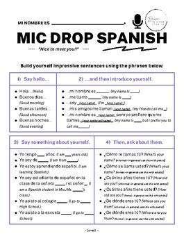 to drop in spanish