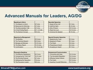 toastmasters advanced manual speaking to informe Reader