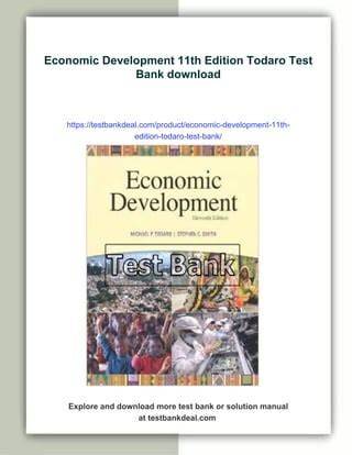 todaro economic development 11th edition Epub