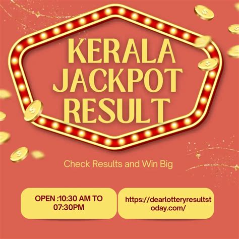 today jackpot result kerala