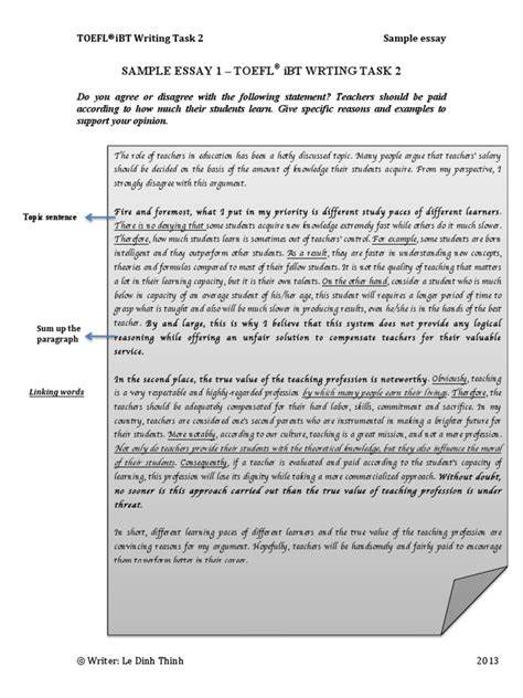 toefl ibt sample essays Doc