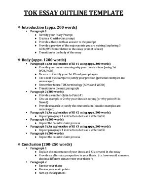 tok essay outline example Epub