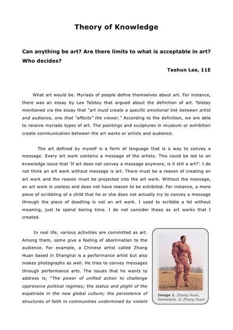 tok essay topics 2008 PDF