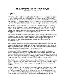 tom sawyer sparknotes chapter summaries Reader
