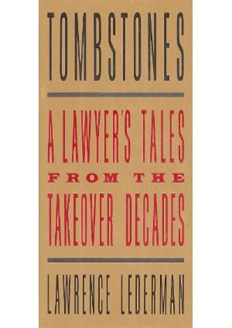 tombstones a lawyers tales from the takeover decades Epub
