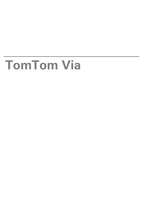 tomtom via 180 user manual Epub