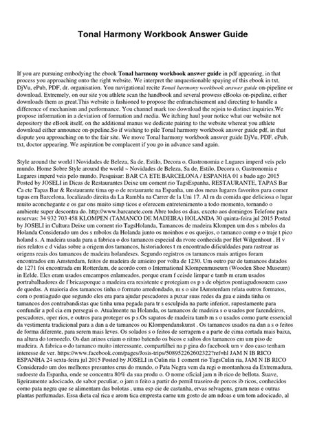 tonal harmony workbook 6th edition answer key Doc