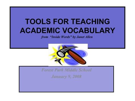 tools for teaching academic vocabulary Doc